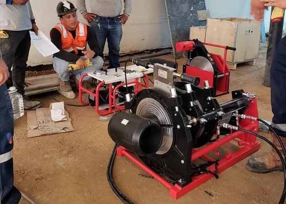 4inches υδραυλικό Hdpe μηχανών συγκόλλησης τήξης άκρης να ενώσει σωλήνων