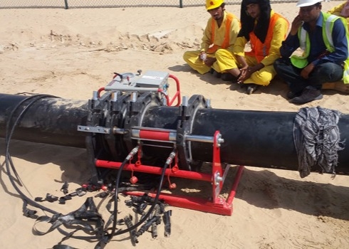 Πιστοποίηση 250MM HDPE συγκόλληση τήξης άκρης Thermofusion 6.3Mpa του ISO