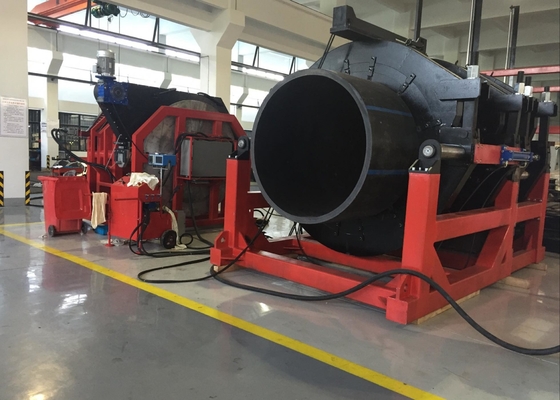 Πλήρως αυτόματη HDPE μηχανή συγκόλλησης άκρης σωλήνων υδραυλική 1800MM 35KW